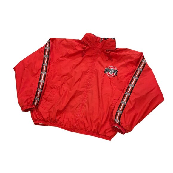 Vintage 1990's Pro Player Ohio State Buckeyes Hooded Windbreaker Jacket Men's XL - Picture 4 of 7